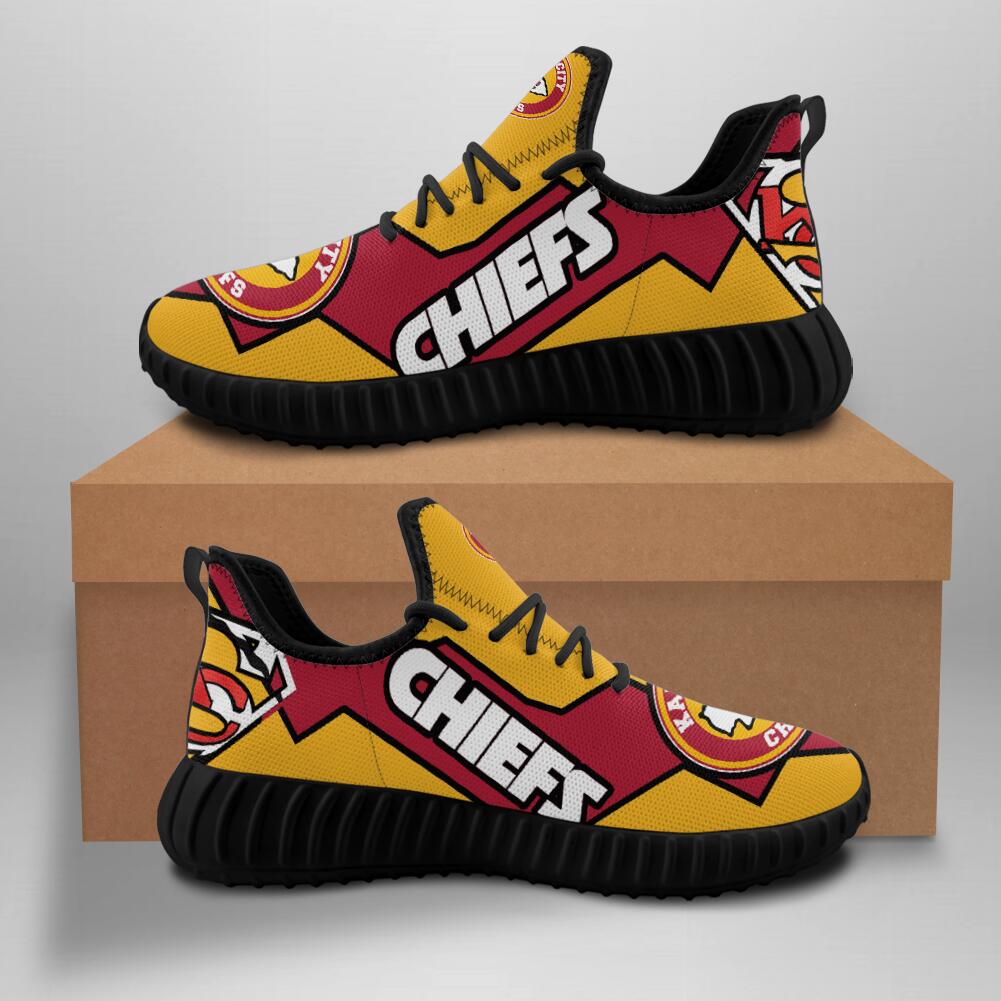 Men's Kansas City Chiefs Mesh Knit Sneakers/Shoes 012